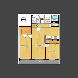 コアマンション辛島公園ゼクシス【2階】の間取り