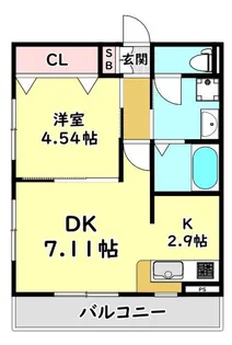 KTIレジデンス西三荘【2階】の間取り