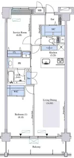 ロイヤルパークス武蔵小杉【3階】の間取り