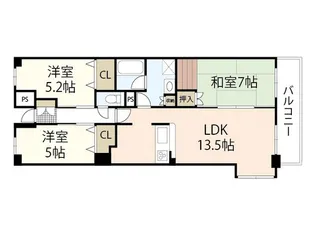 クレストコート門田【4階】の間取り