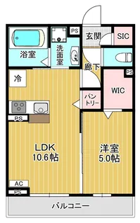 アビタシオン広瀬米ケ袋【1階】の間取り