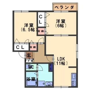 フレグランスリヴェール【1階】の間取り