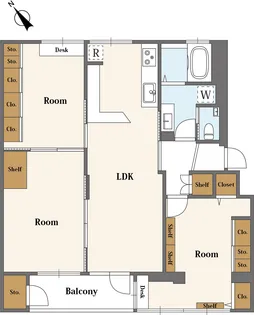 芝白金住宅 2号棟【3階】の間取り