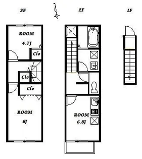 ウラノス小松川【2階】の間取り