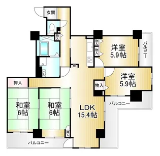 酉島リバーサイドヒルなぎさ街【2階】の間取り