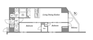 ルクレ東日本橋駅前【旧:レオーネ東日本橋駅前】【7階】の間取り