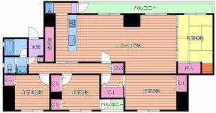 アルピーヌ旭【9階】の間取り