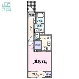 サンシルクトゥーミー【1階】の間取り