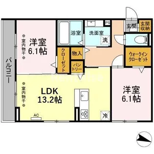 ソル アレイ みやび【2階】の間取り