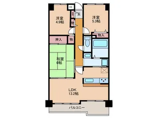 ルモン泉大津【4階】の間取り