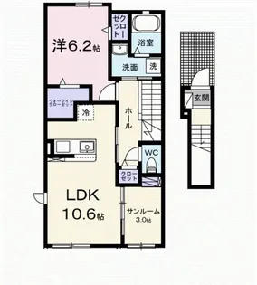 カメリア アオキ【2階】の間取り