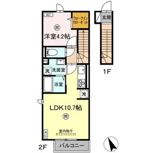 アプロディール【2階】の間取り