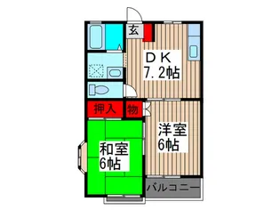 みどりハイツ【2階】の間取り