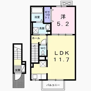 ミルトニアA【2階】の間取り