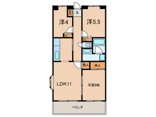 センターヒルズ21壱番館【5階】の間取り