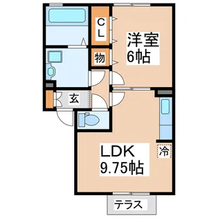アイリスガーデン菰池C【1階】の間取り