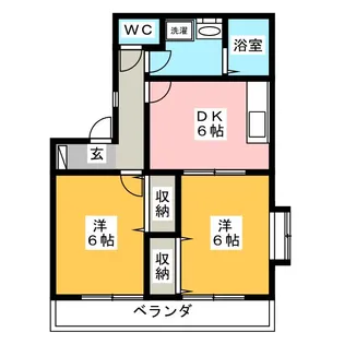プリモカーザ田中D【2階】の間取り