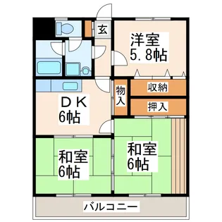 杉村マンション【4階】の間取り
