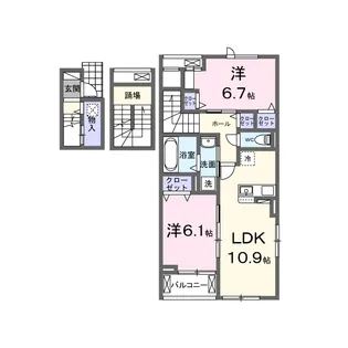 CRECIR【3階】の間取り