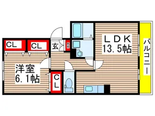 ヴィオラ フィオーレ【3階】の間取り