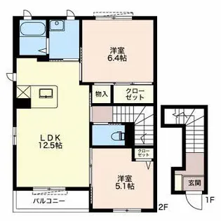 コーポソレイユVI【2階】の間取り