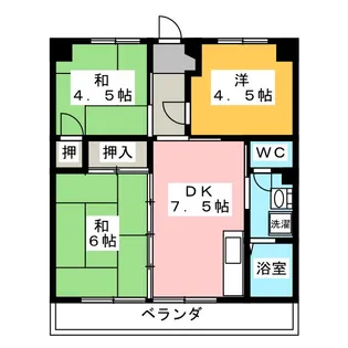 シティハイツ【5階】の間取り