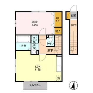 トレーステラス本八幡【2階】の間取り