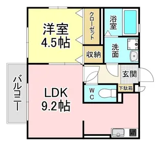 ヴィオラ楠橋【2階】の間取り