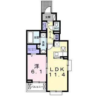 サン・トレイス【1階】の間取り