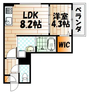 KRcube小倉【1階】の間取り