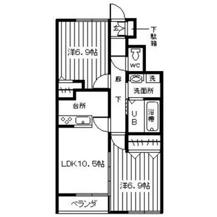 ダイチヒルズD&CI【1階】の間取り