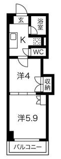 レジデンスカープ甲府【3階】の間取り
