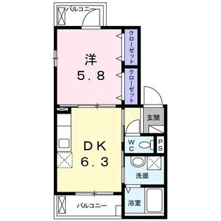 ノーブル 西尾久 II【2階】の間取り