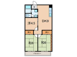 シャトー朝霧【4階】の間取り