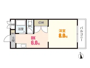 第2コーポ岡山【2階】の間取り