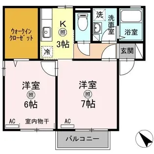 ルームティファニー【2階】の間取り
