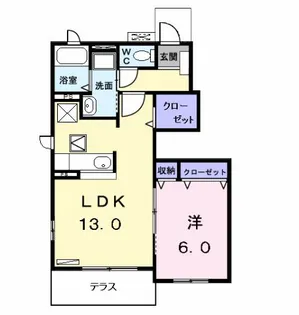 グランツコートK B【1階】の間取り