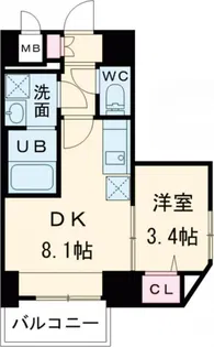 S-RESIDENCE目黒大岡山bresa【2階】の間取り