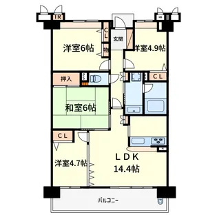 高槻日吉台アーバンコンフォート【2階】の間取り