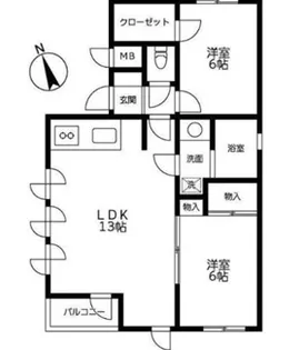 中町マンション【3階】の間取り