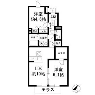 Prendre f【1階】の間取り