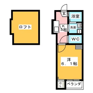 アイビス白壁【2階】の間取り