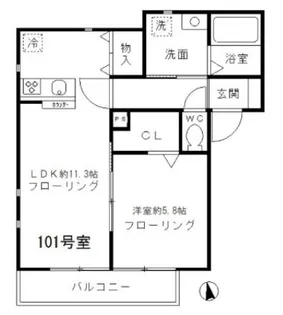 グランディール東小岩【1階】の間取り
