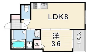 AQUAMARINE西北【3階】の間取り