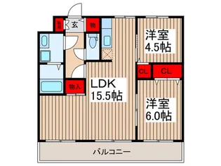 エスプリット東浦和【3階】の間取り