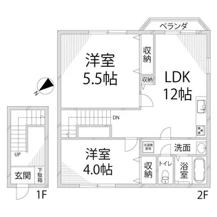 ラフィネ・ロジュマンB【2階】の間取り