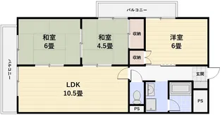 サンライズ倉敷【2階】の間取り