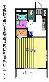 中河原ハイツ【2階】の間取り