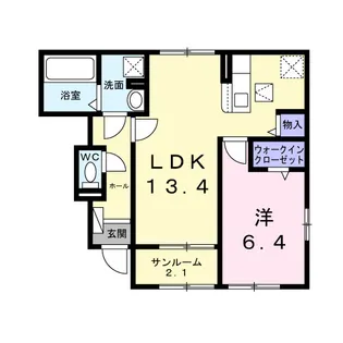 レティシアI【1階】の間取り
