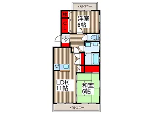 ネクサス東領家【1階】の間取り